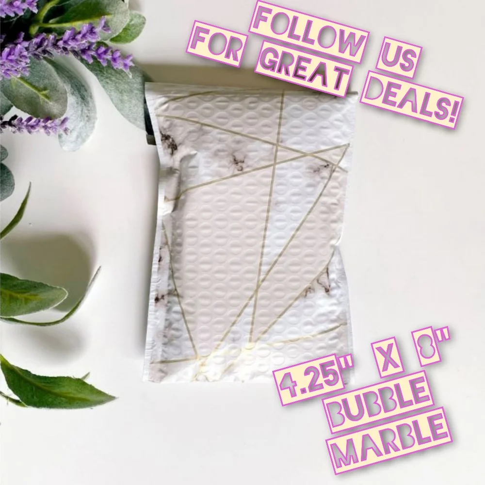 50 Bubble Marble 4.25x8 Poly Mailers